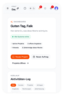 Projektdateien & Berichte Screenshot